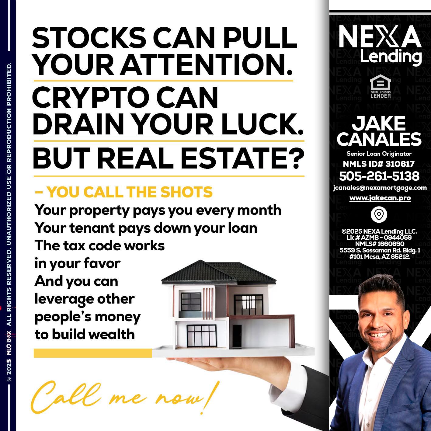 STOCK CAN - Jake Canales -Senior Loan Originator