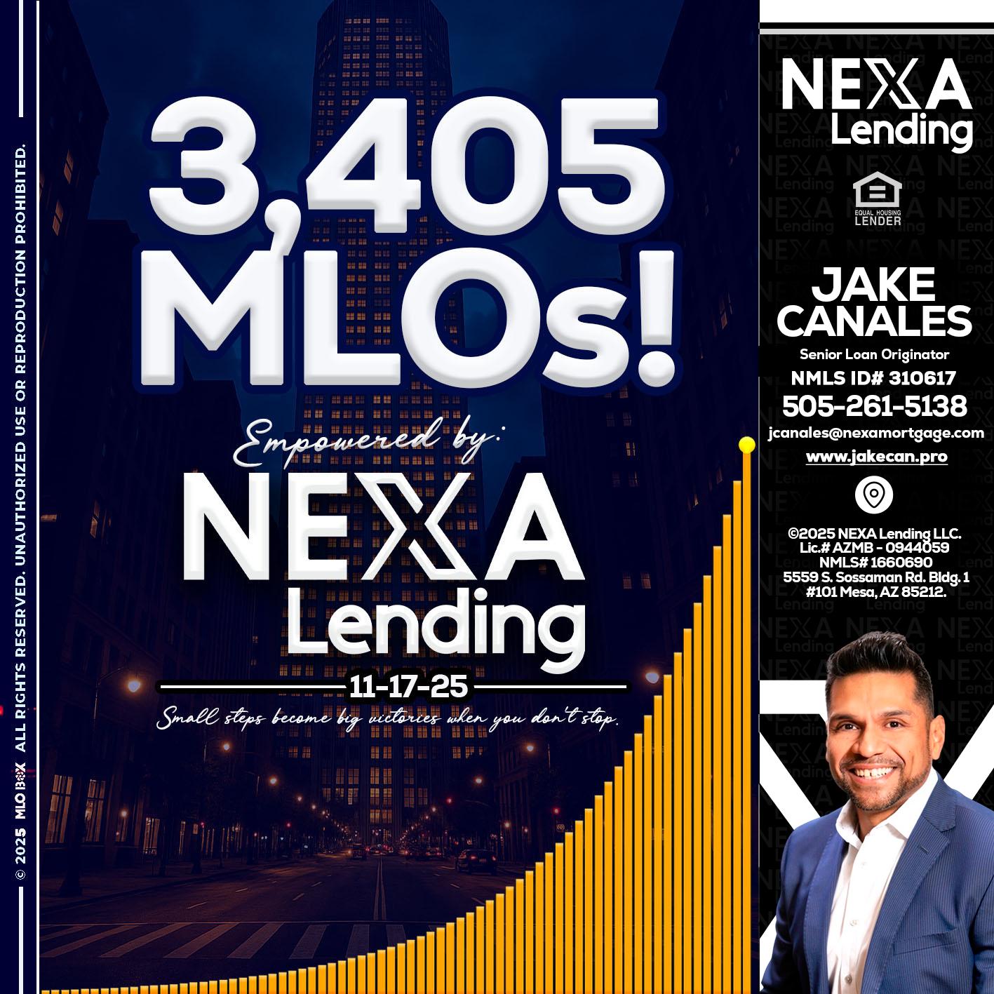 3405 MLOs - Jake Canales -Senior Loan Originator