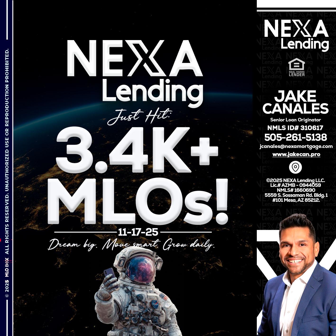 3.4K MLOs - Jake Canales -Senior Loan Originator