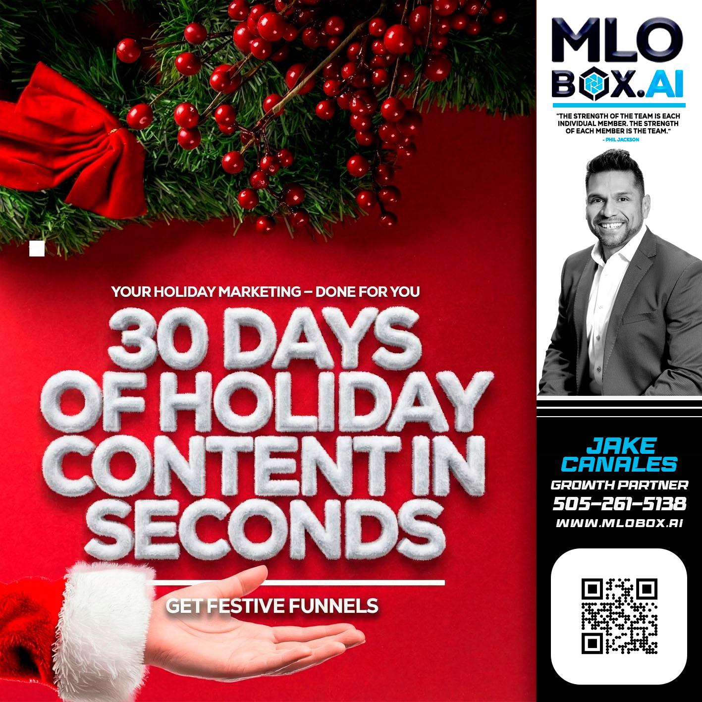 30 DAYS - Jake Canales -Senior Loan Originator