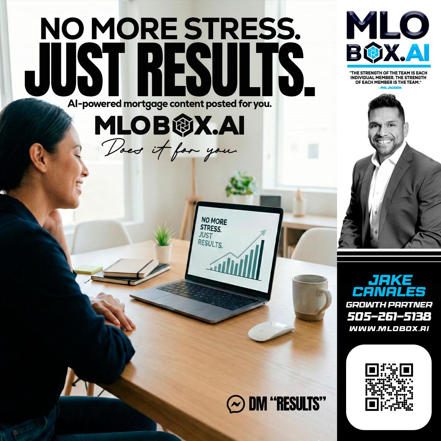NO MORE STRESS - Jake Canales -Senior Loan Originator