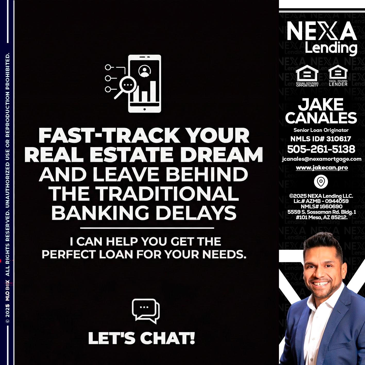 FAST TRACK - Jake Canales -Senior Loan Originator