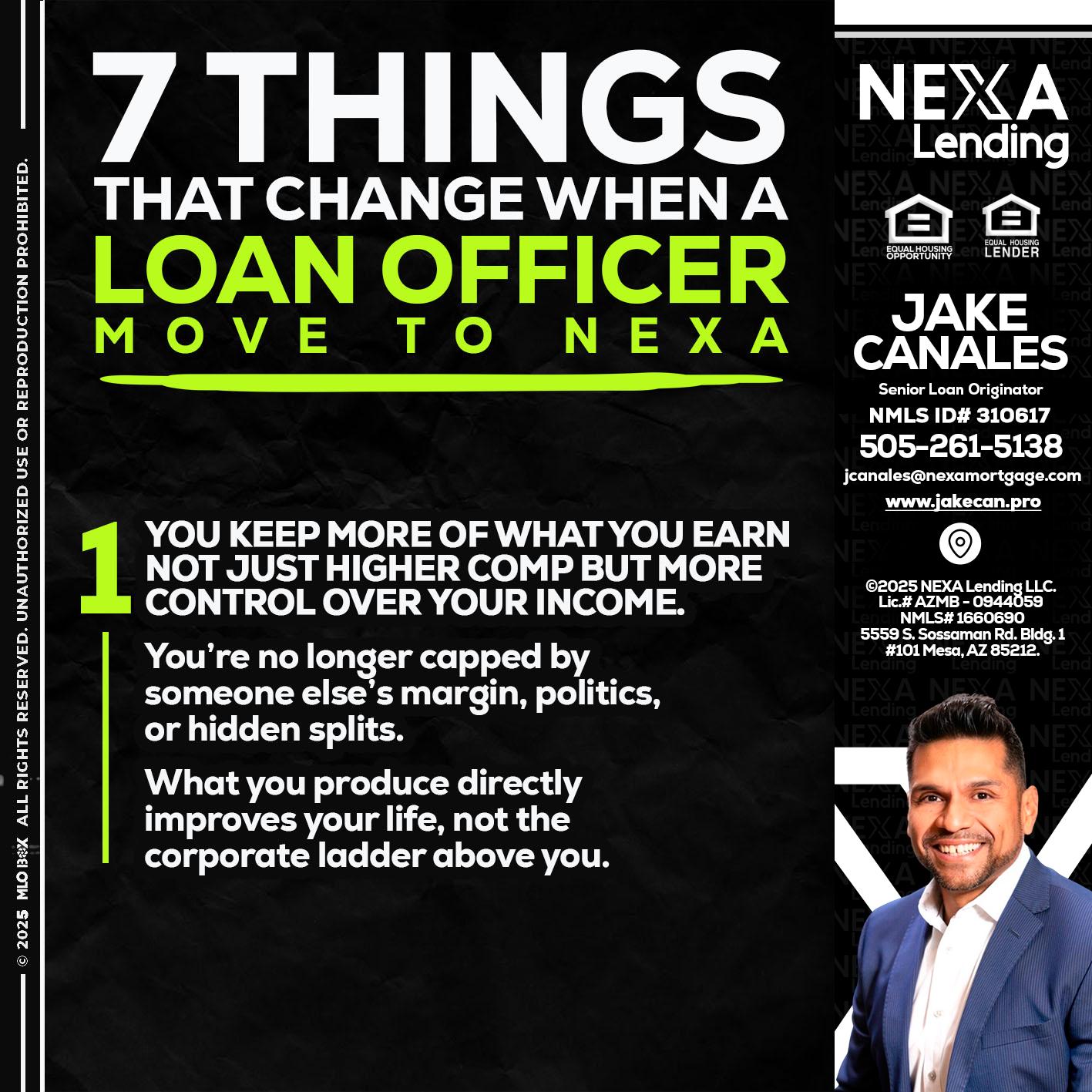 7 THINGS (1) - Jake Canales -Senior Loan Originator