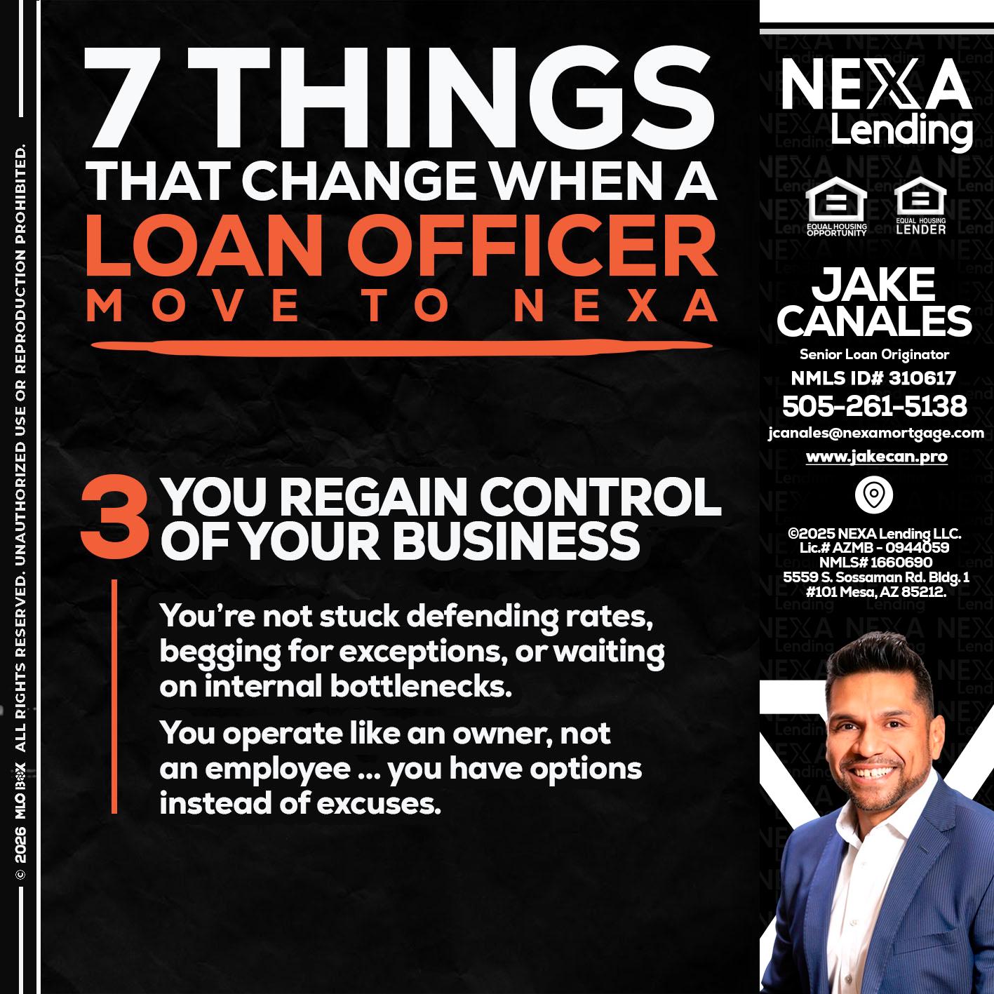7 things (3) - Jake Canales -Senior Loan Originator