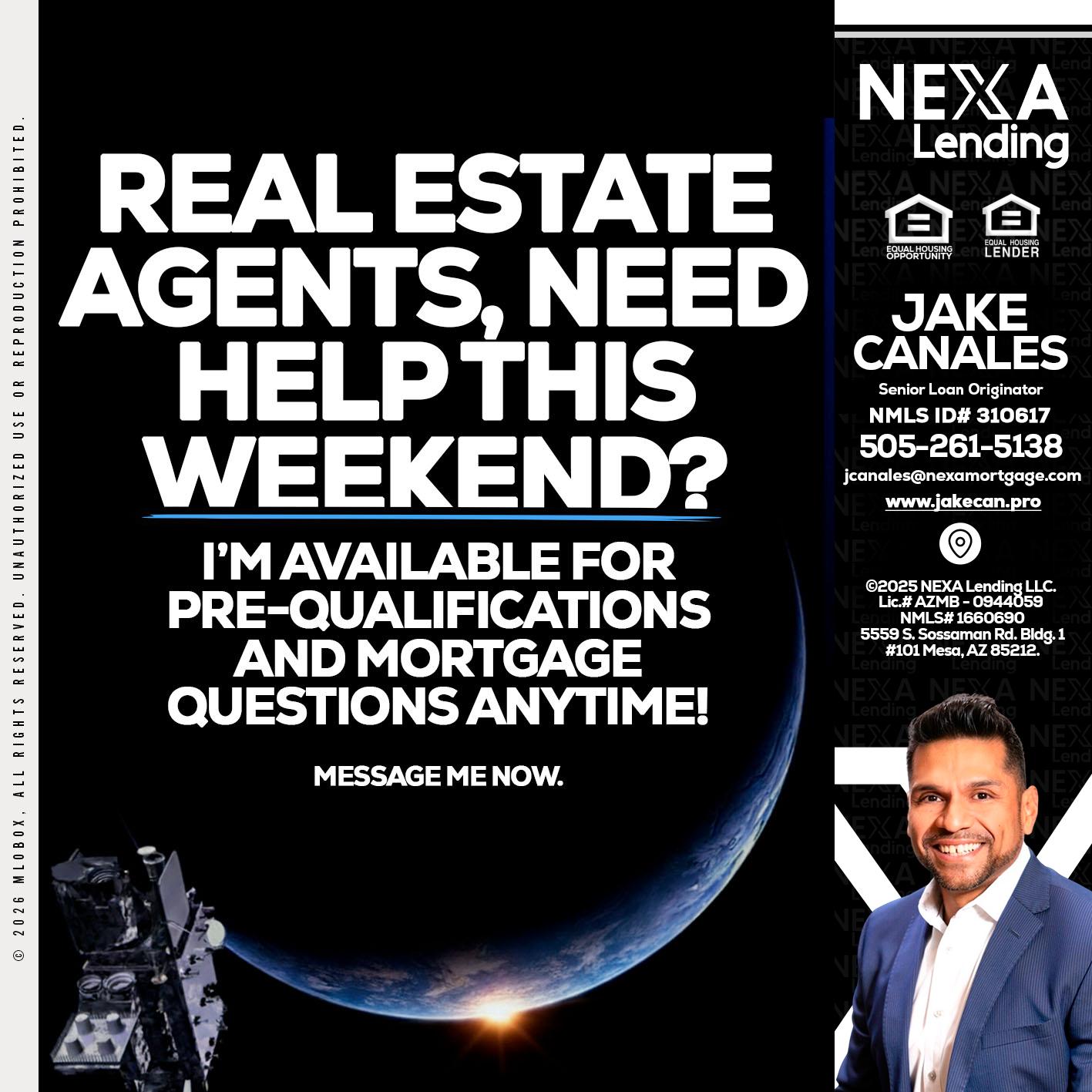 REAL ESTATE AGENTS - Jake Canales -Senior Loan Originator