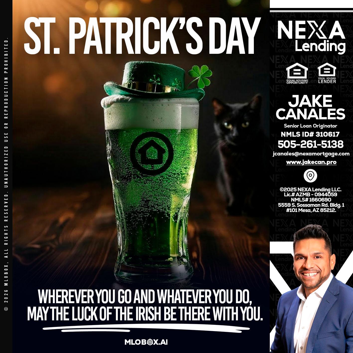 st. Patricks day - Jake Canales -Senior Loan Originator