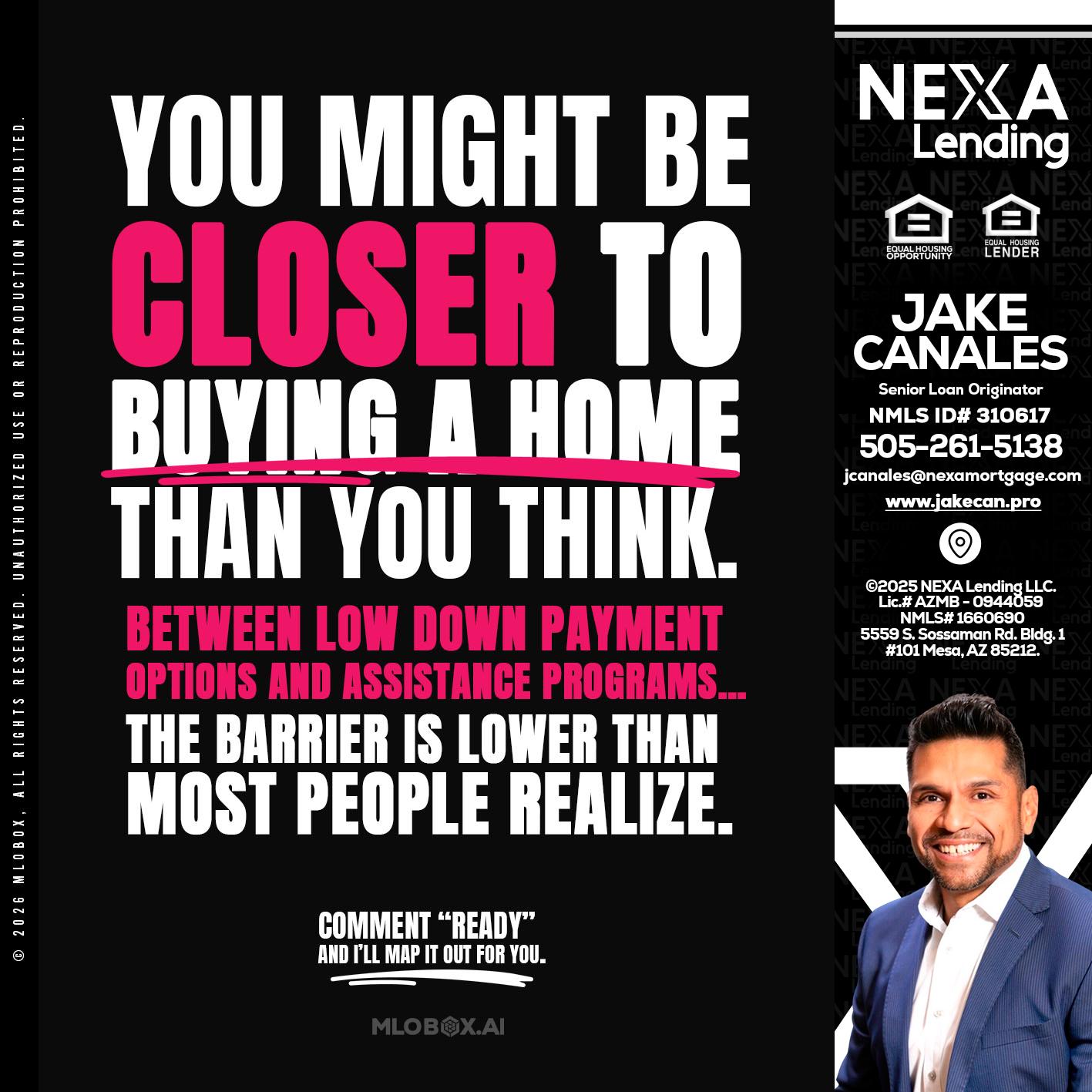 YOU MIGHT BE - Jake Canales -Senior Loan Originator