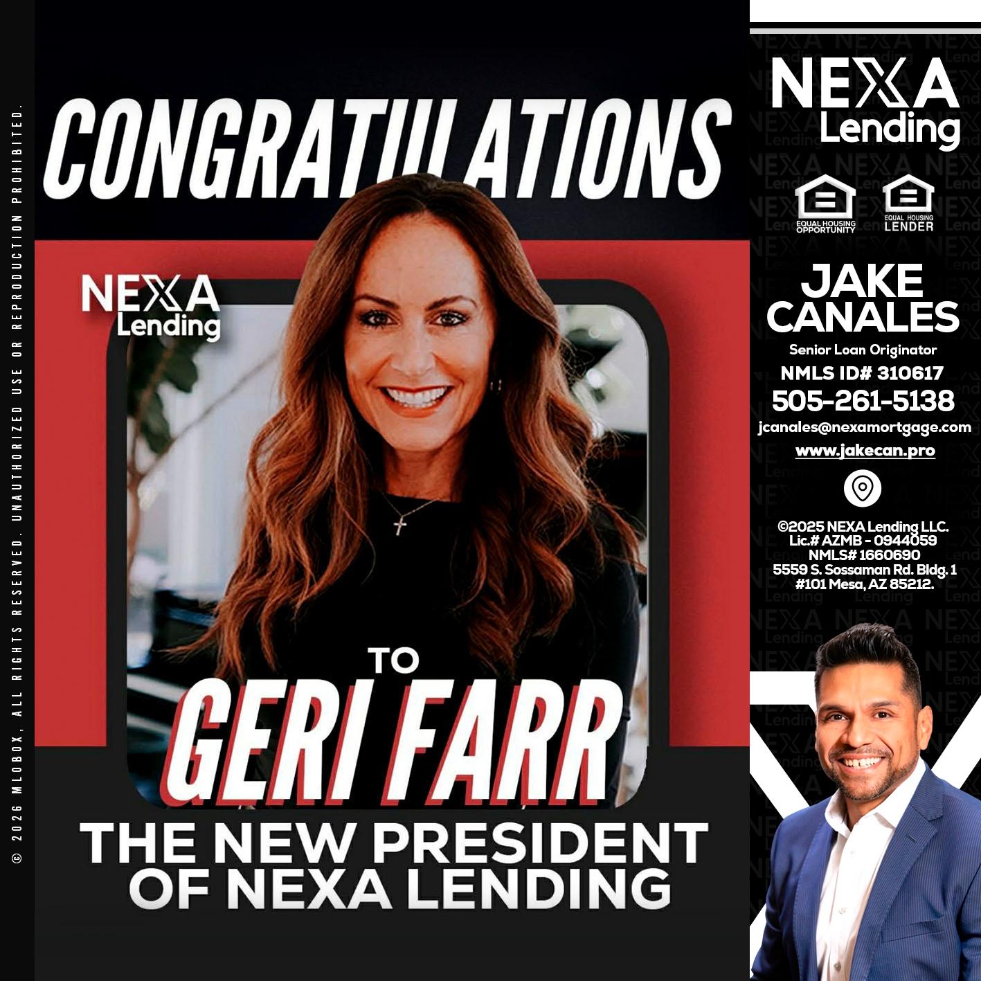 CONGRATULATIONS - Jake Canales -Senior Loan Originator