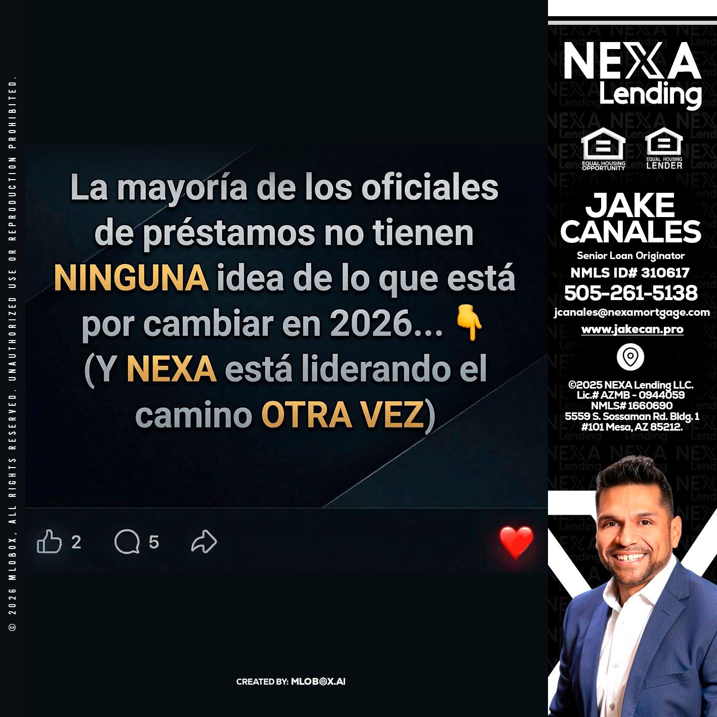 la mayoría de - Jake Canales -Senior Loan Originator