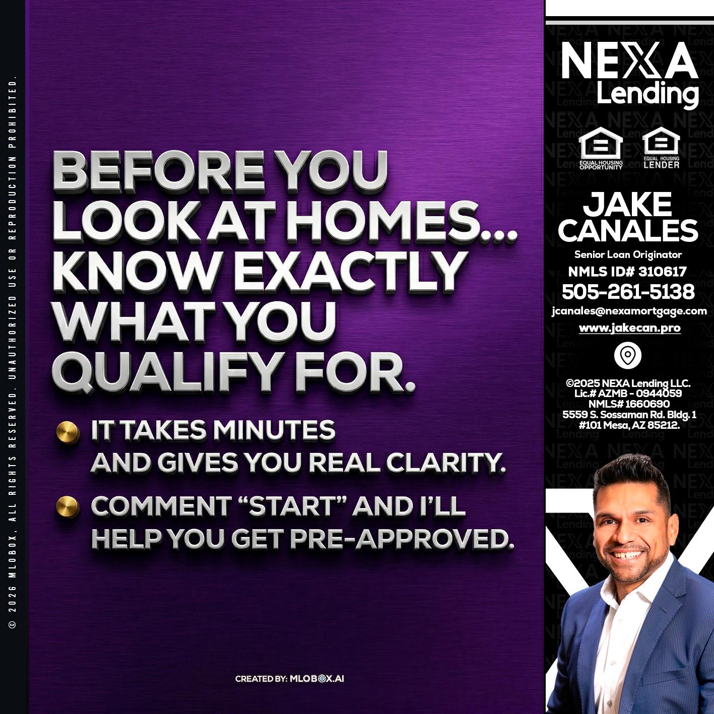 BEFORE YOU - Jake Canales -Senior Loan Originator