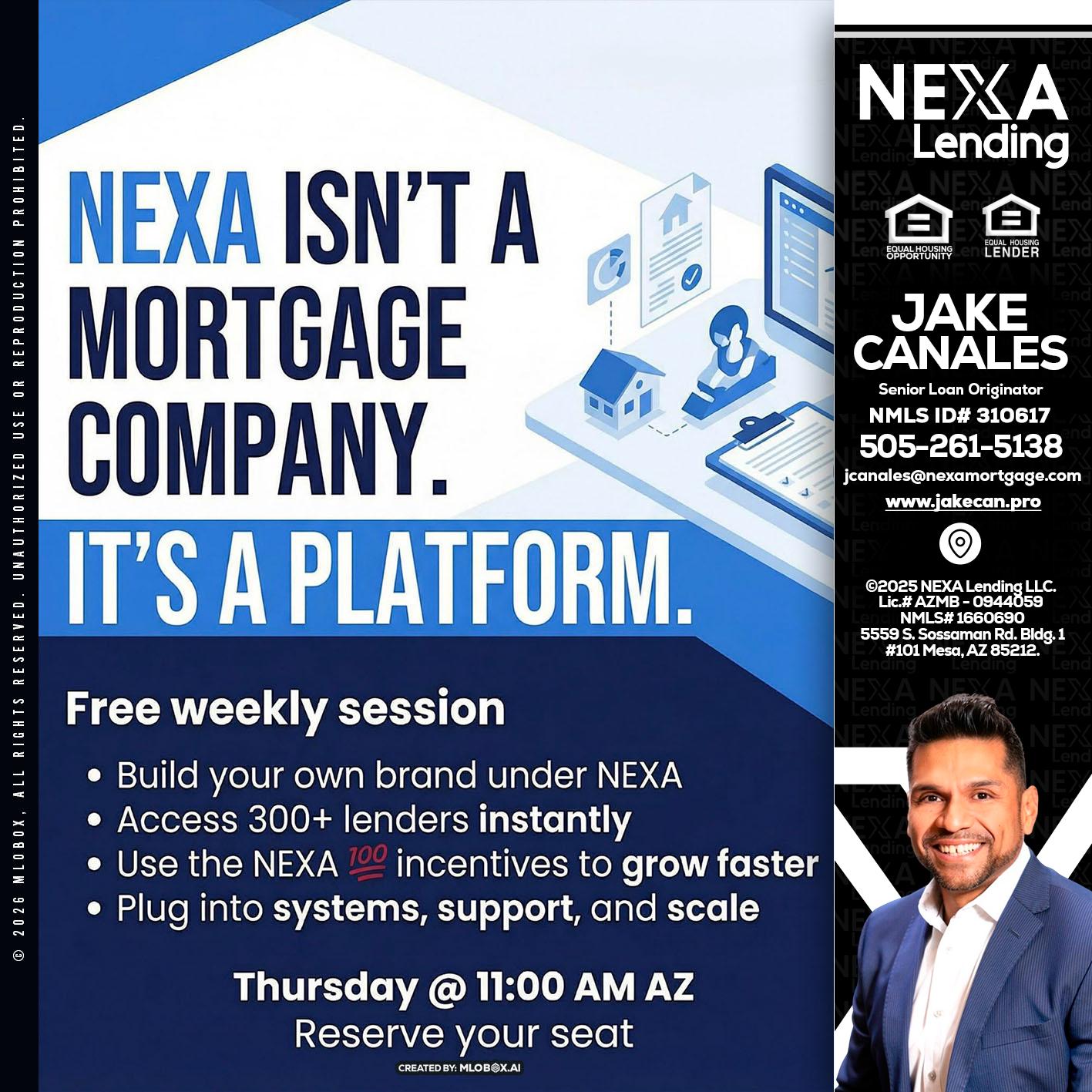 NEXA ISNT - Jake Canales -Senior Loan Originator
