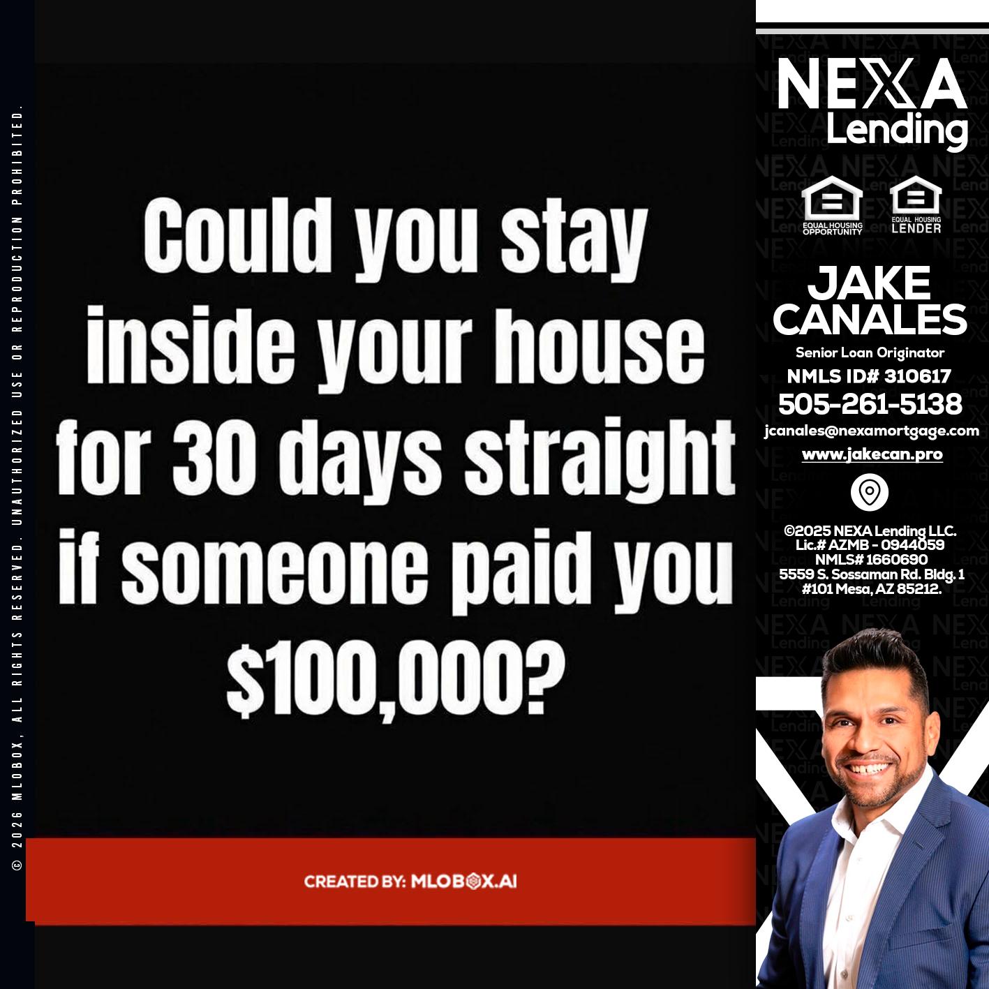 COULD YOU STAY - Jake Canales -Senior Loan Originator