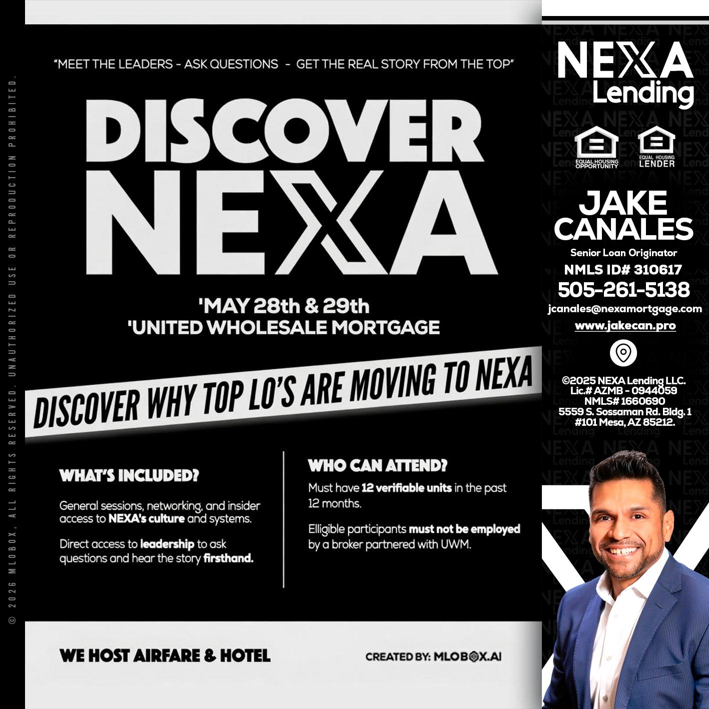DISCOVER NEXA - Jake Canales -Senior Loan Originator