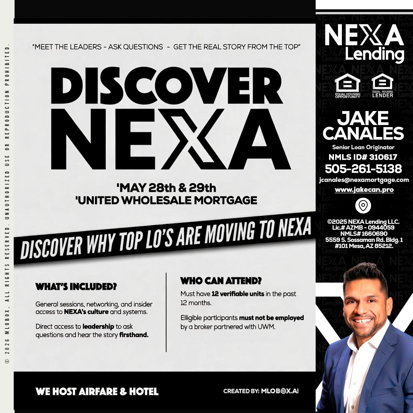 DISCOVER NEXA - Jake Canales -Senior Loan Originator