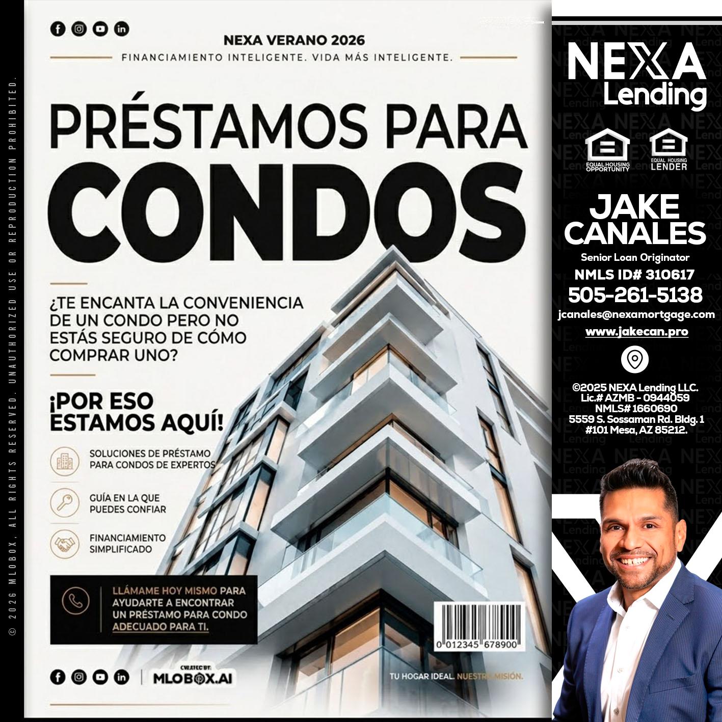 PRESTAMOS PARA CONDOS - Jake Canales -Senior Loan Originator