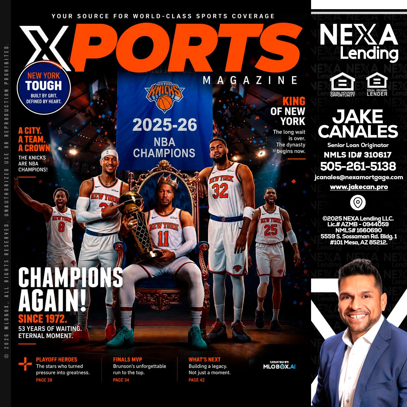 XPORTS MAGAZINE - Jake Canales -Senior Loan Originator