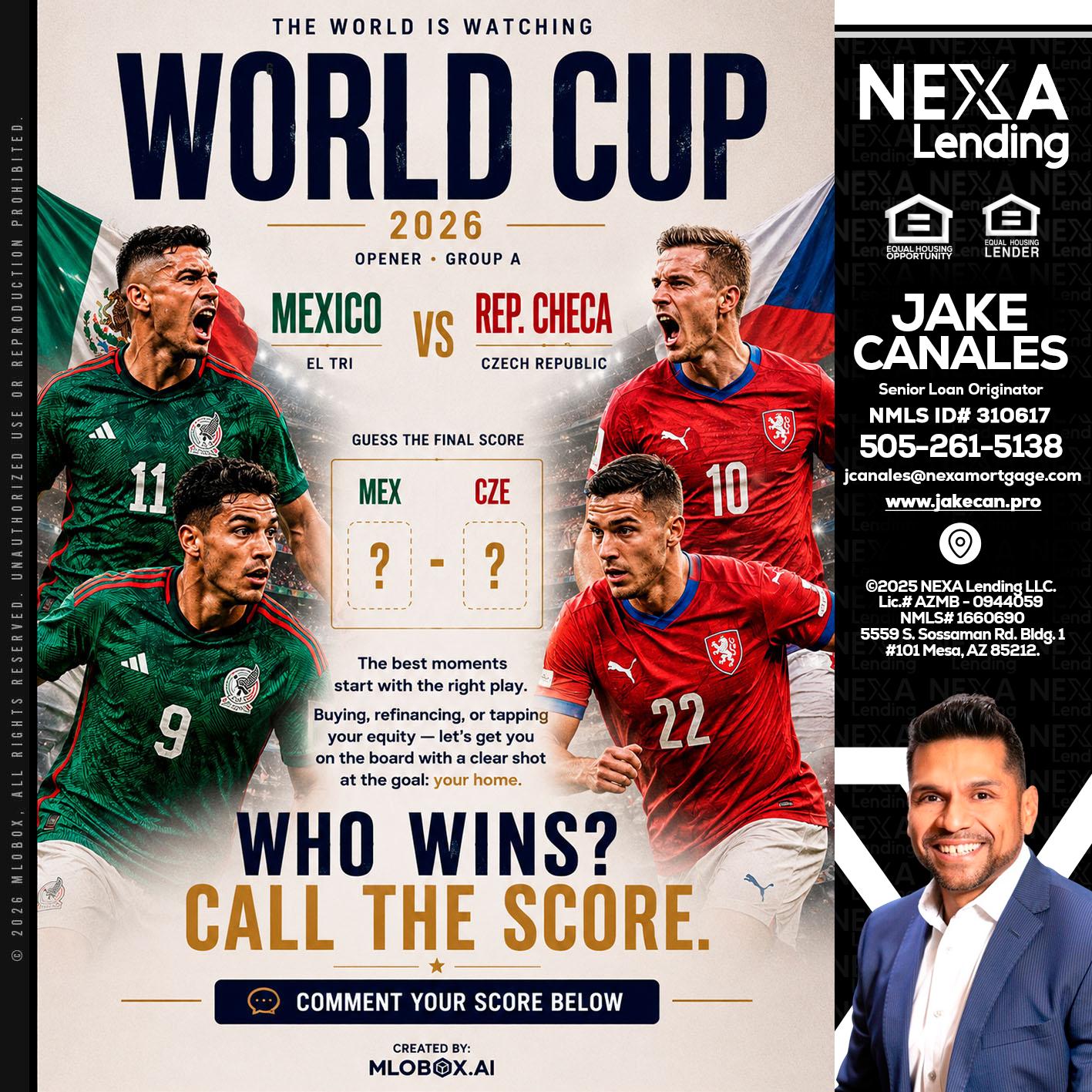WORLD CUP 2026 - Jake Canales -Senior Loan Originator