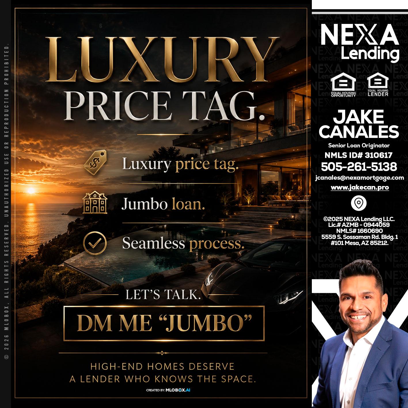 LUXURY PRICE - Jake Canales -Senior Loan Originator