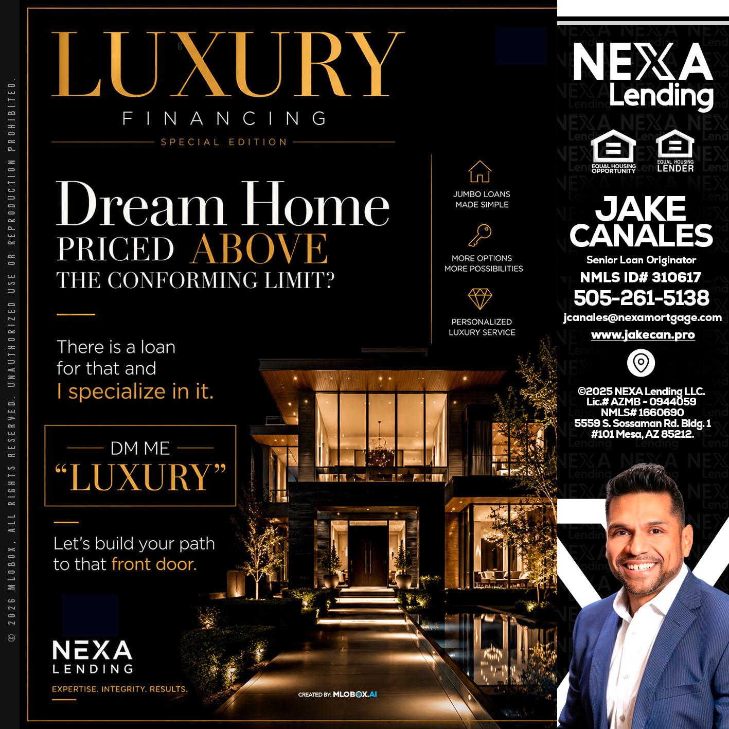 LUXURY - Jake Canales -Senior Loan Originator
