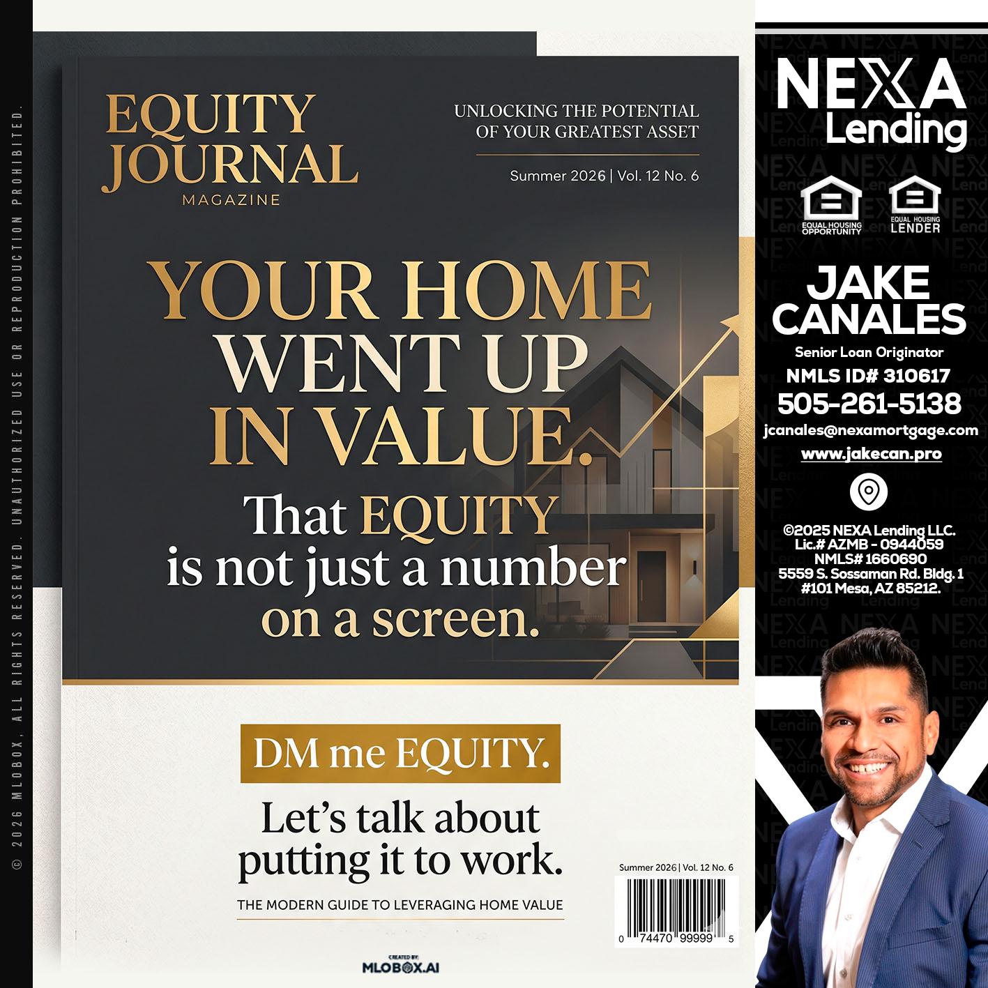 YOUR HOME - Jake Canales -Senior Loan Originator