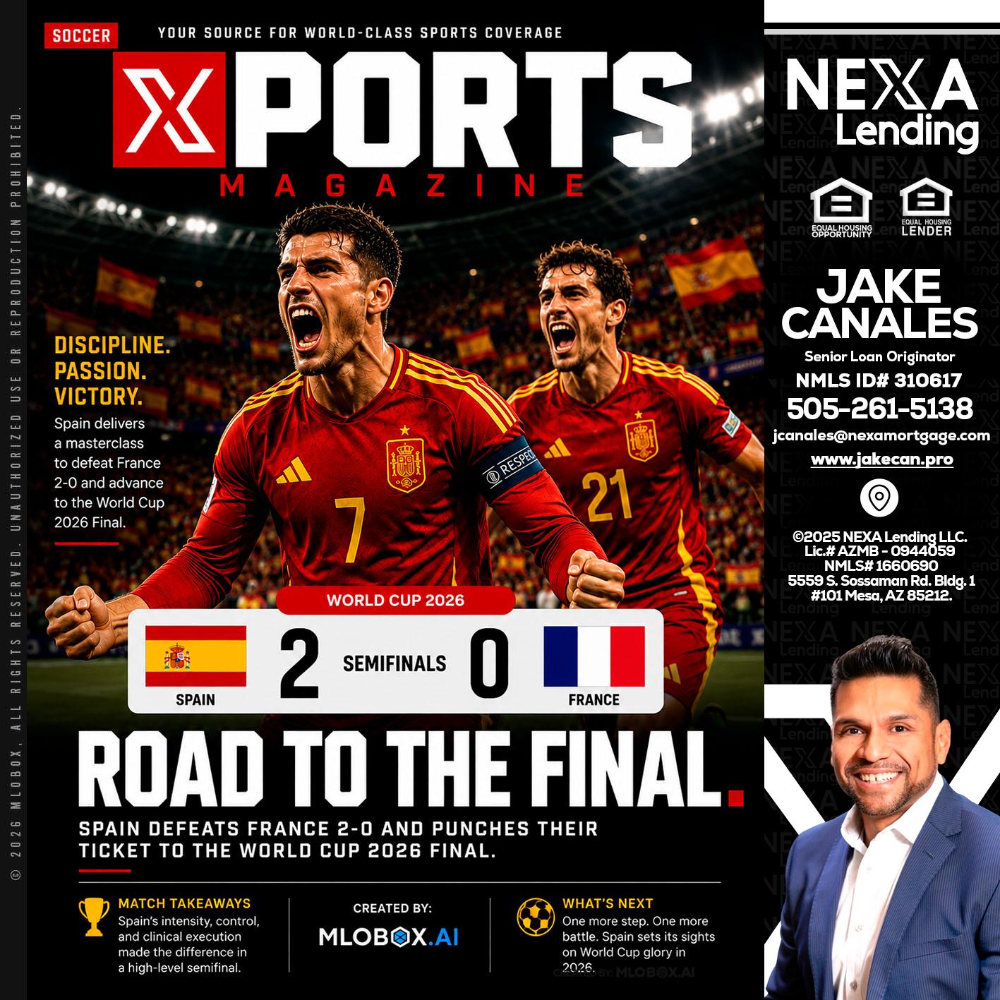 XPORTS WORLD CUP 2026 - Jake Canales -Senior Loan Originator