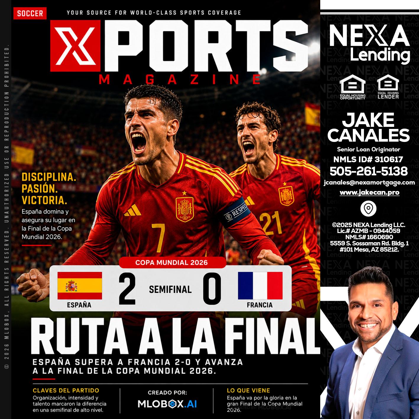 XPORTS COPA MUNDIAL 2026 - Jake Canales -Senior Loan Originator