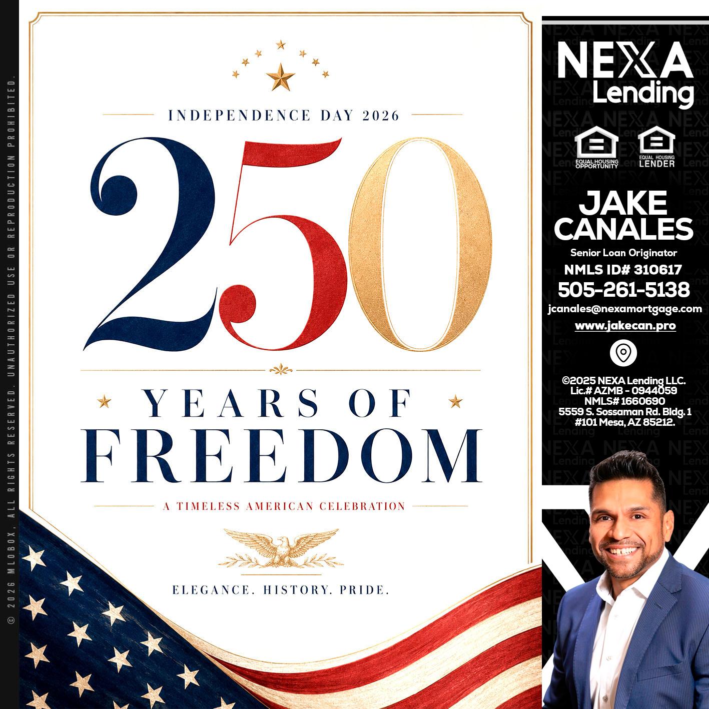 250 YEARS - Jake Canales -Senior Loan Originator