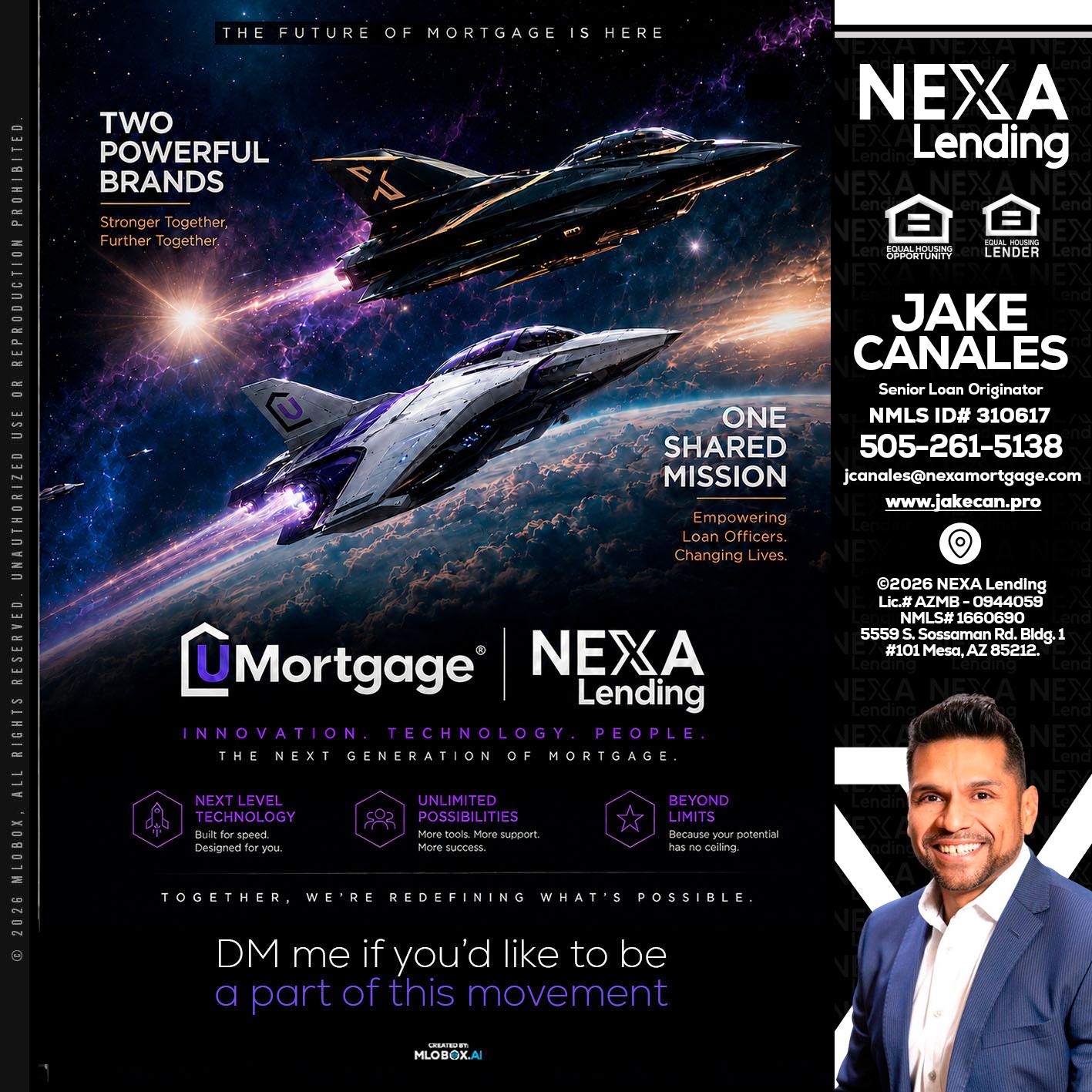 U Mortgage + NEXA lending - Jake Canales -Senior Loan Originator