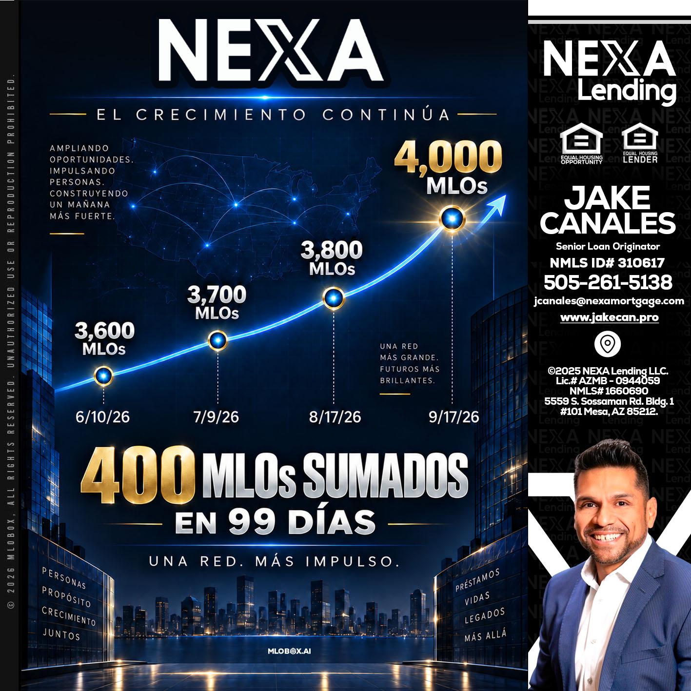 NEXA 4 MIL MLOs - Jake Canales -Senior Loan Originator