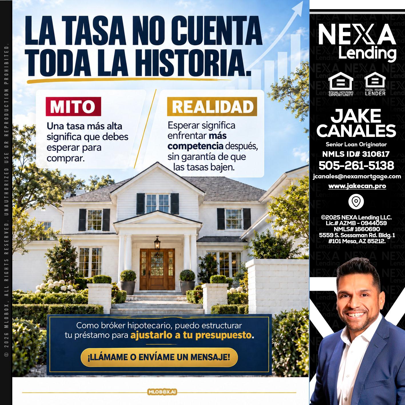 LA TASA NO - Jake Canales -Senior Loan Originator