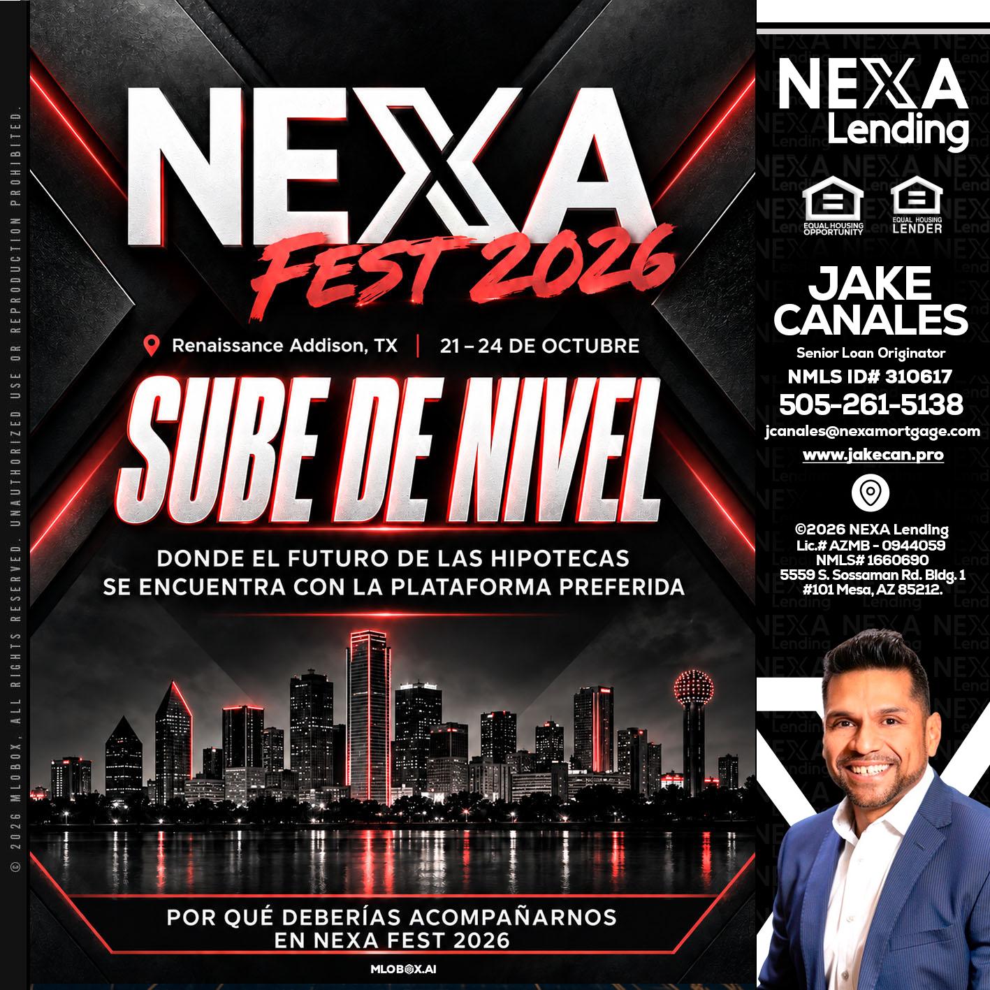 NEXA fest 2026 - Jake Canales -Senior Loan Originator