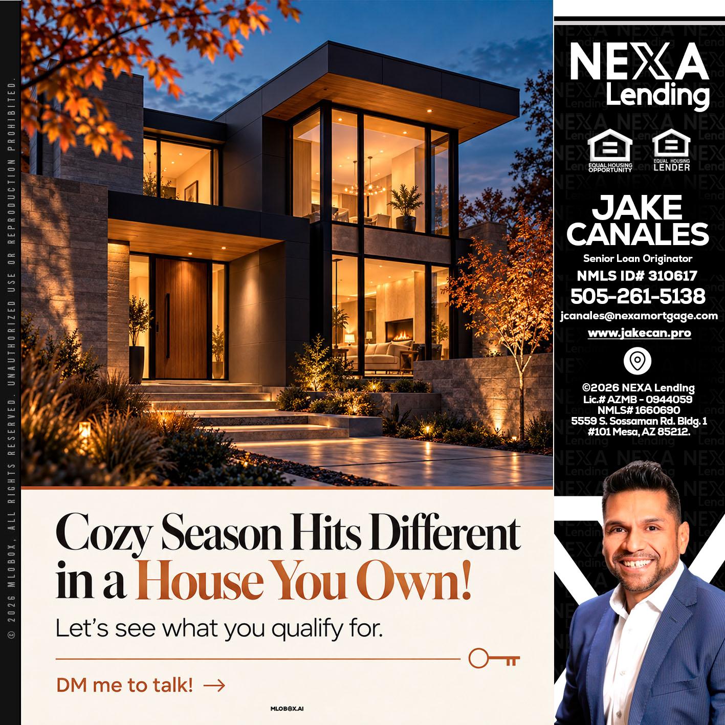 COZY SEASON - Jake Canales -Senior Loan Originator