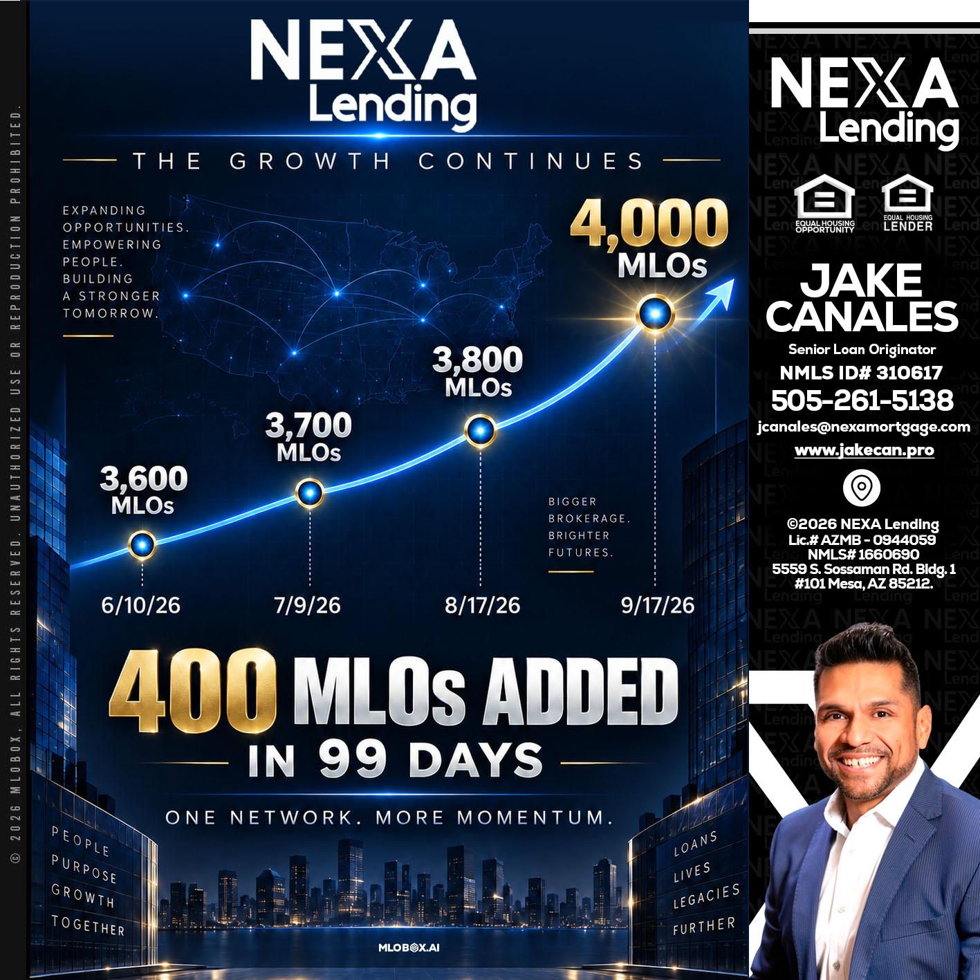 NEXA Lending 4000 MLOs - Jake Canales -Senior Loan Originator