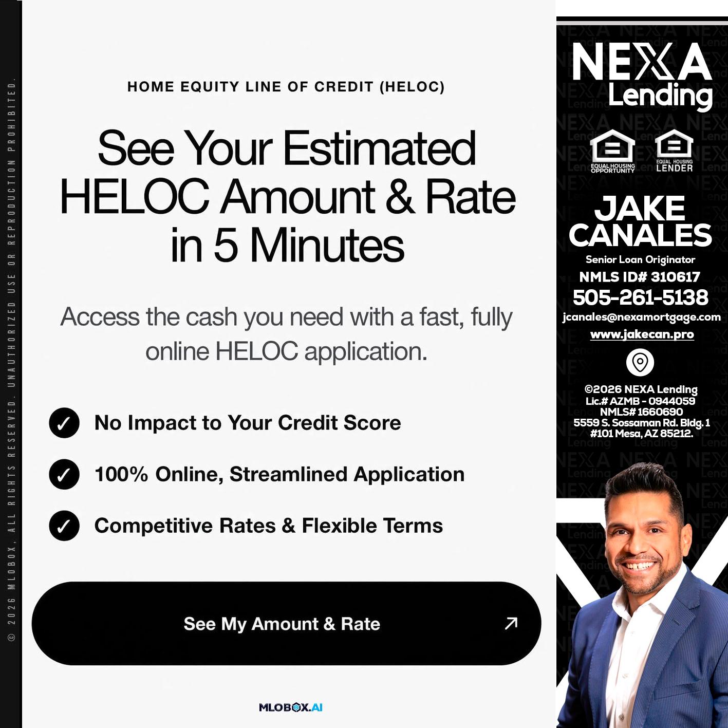 HELOC - Jake Canales -Senior Loan Originator