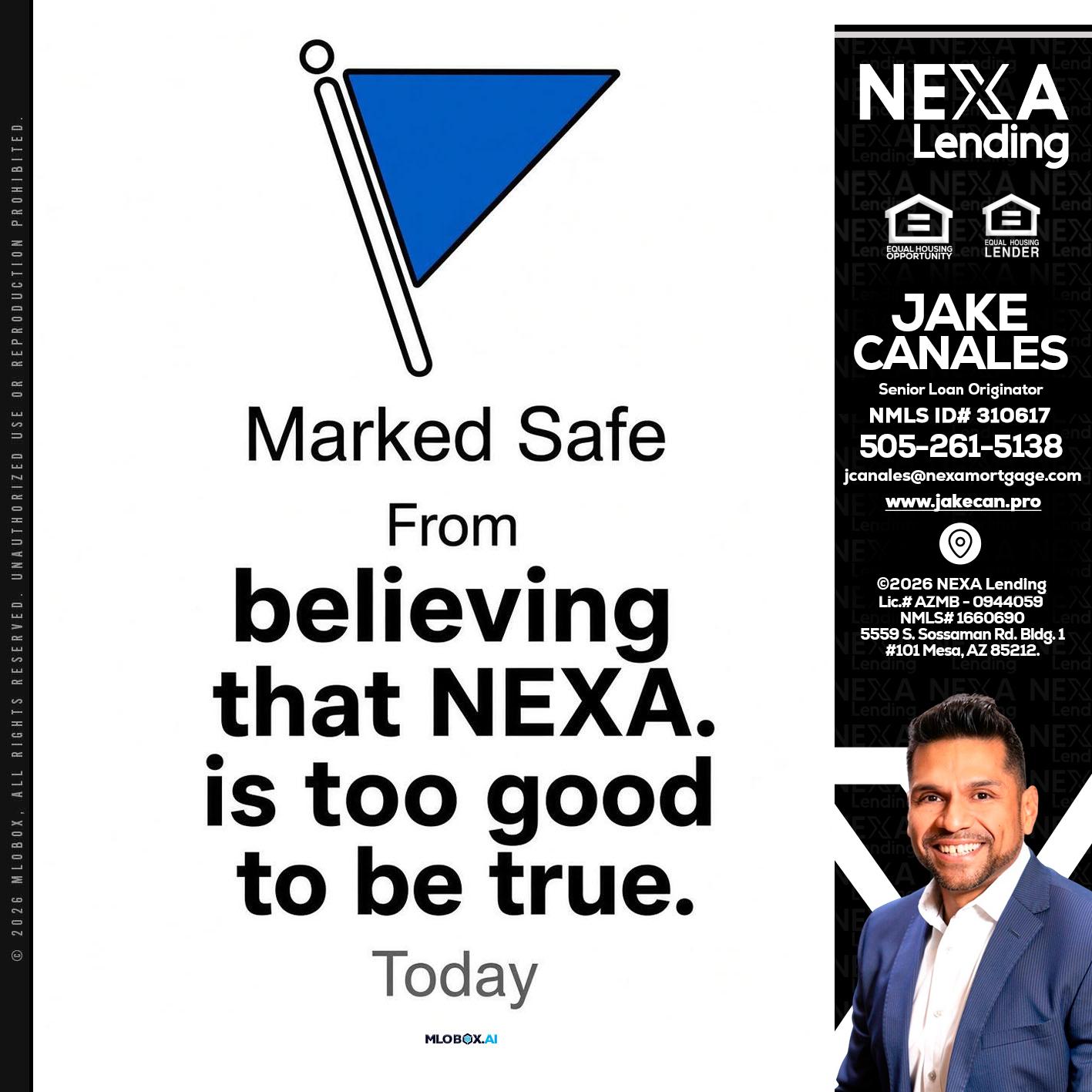 MARKED SAFE - Jake Canales -Senior Loan Originator
